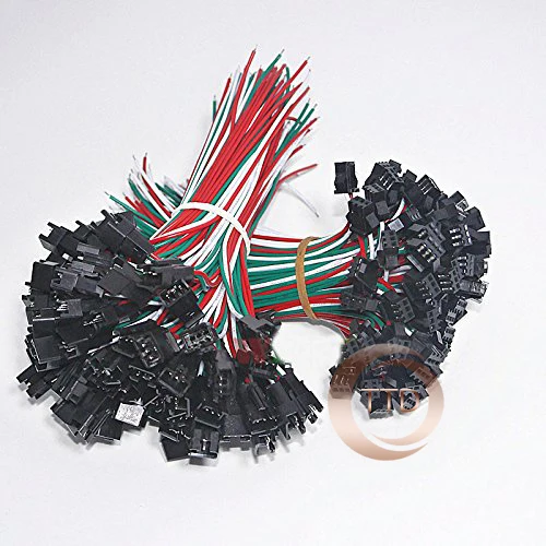 10 пар 3 Pin JST SM Разъемы для WS2812B WS2811 WS2812 светодиодные ленты Женский Мужской 15 см|3 pin