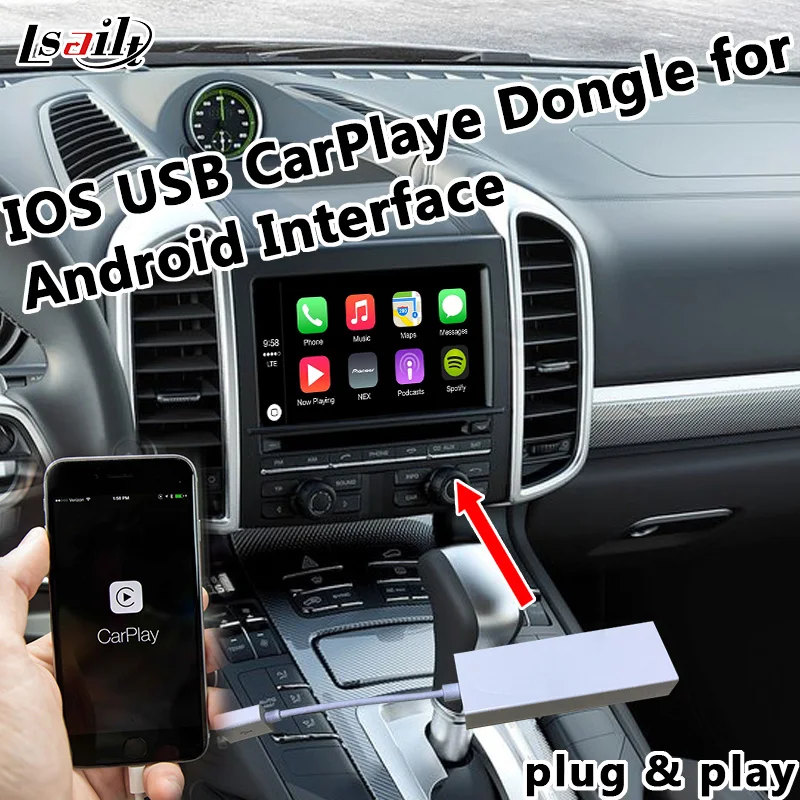 Plug &amp Play IOS USB CarPlaye ключ для Android интерфейс Поддержка сенсорного управления |