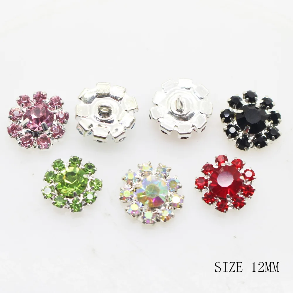 

10 piezas/setDIY snowflake diamantes de imitacin botones Acrylic botn aleacin Diamante Cristal decoracin costura apparel Acc