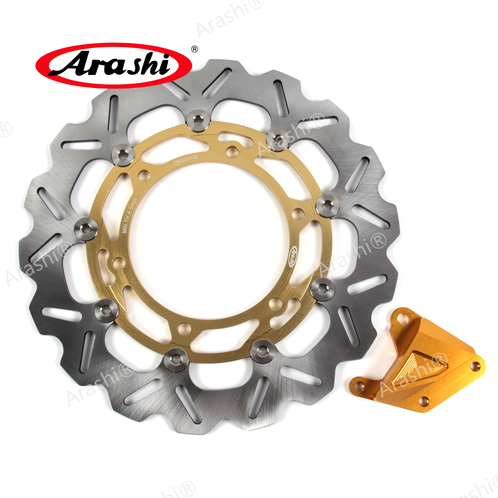 

ARASHI Front Brake Disc For KAWASAKI NINJA 250 R 208-2011 CNC Brake Disks Rotors NINJA250R NIAJI 250R 2008 2009 2010 2011