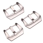 Пряжка из нержавеющей стали для ремешка часов, серебристая матовая застежка с винтом для наручных часов, аксессуары для часов, 20 мм 22 мм 24 мм
