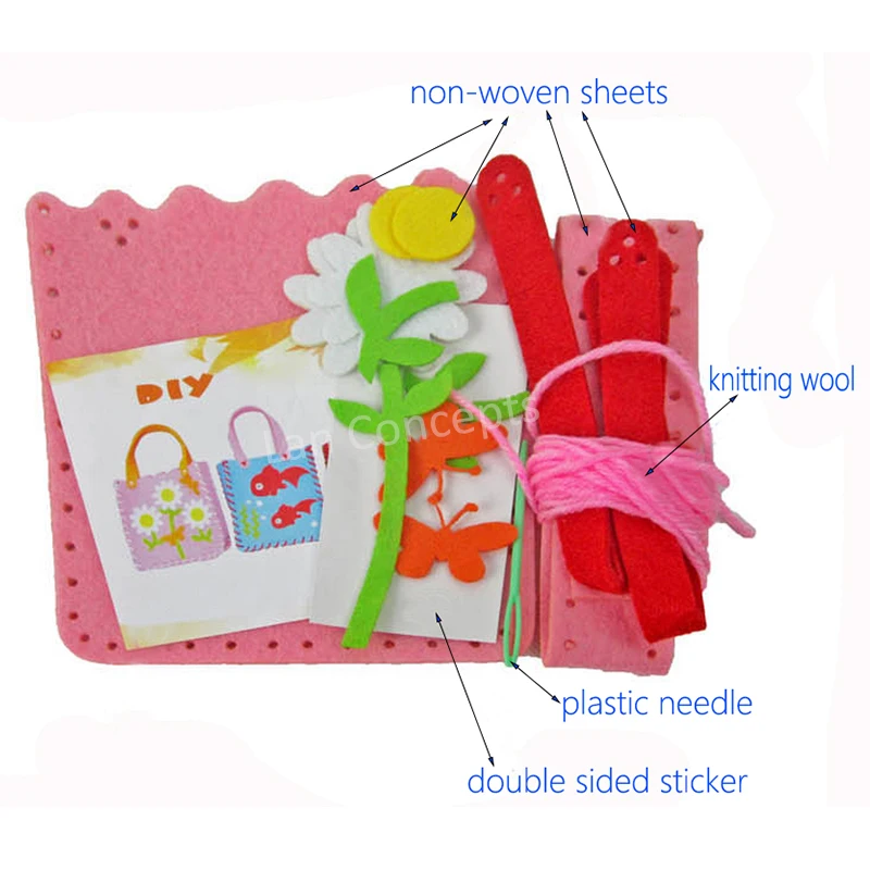Оптовая продажа набор для детского творчества сделай сам войлочная сумка с