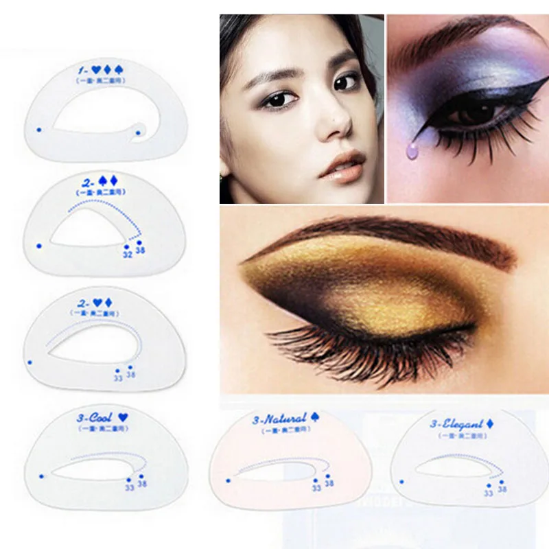 6 шт. трафареты для теней карты вспомогательные инструменты Трассировка тени век