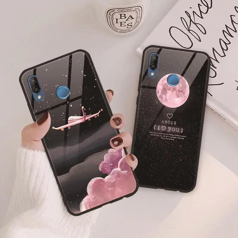 Чехол из закаленного стекла для Huawei P Smart 2019 P40 P30 P20 Lite Pro P9 P10 Plus роскошный
