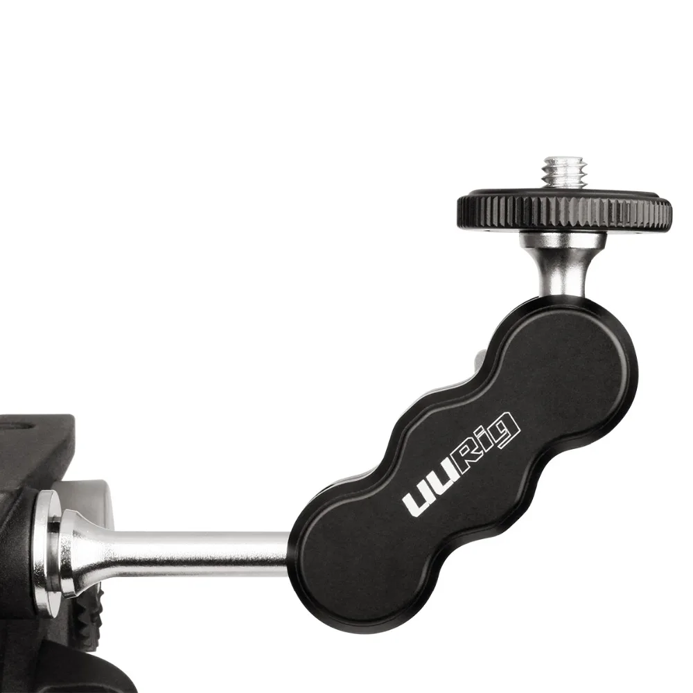 UURIG R002 Magic Arm Mount CNC Maching двойная шаровая Головка с винтом 1/4 ''для телефона