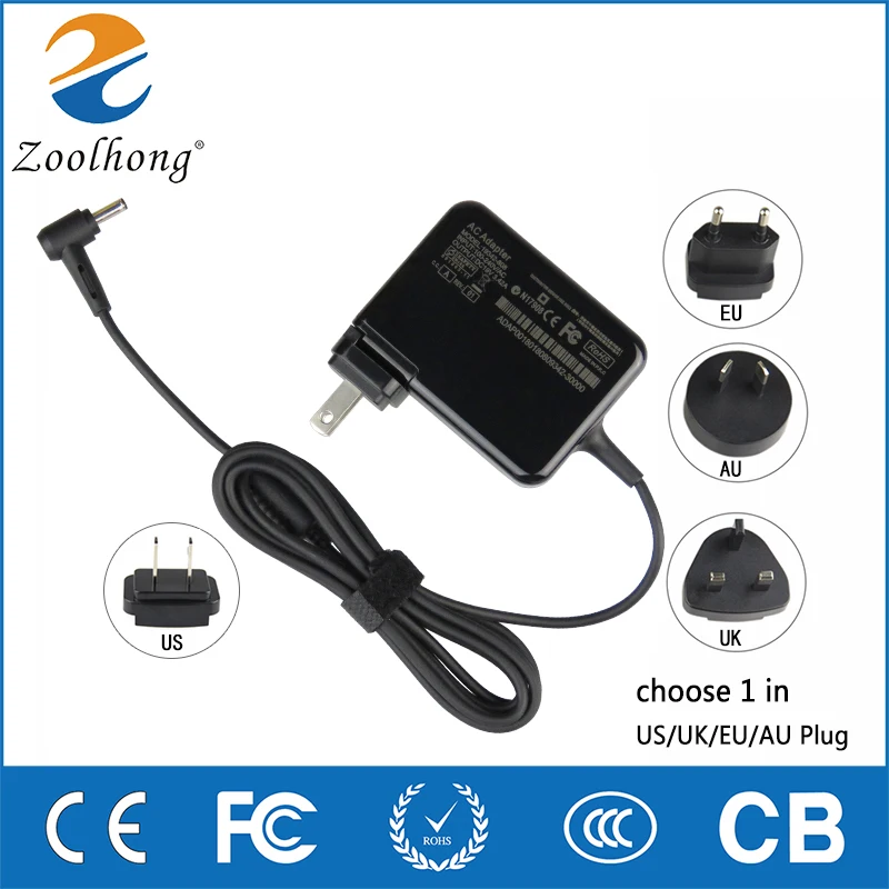 

19V 3.42A 65w Laptop AC Power Adapter Charger Zenbook Charger for Asus UX32VD UX32A UX42 V451 U38D UX32V 4.0mm*1.35mm