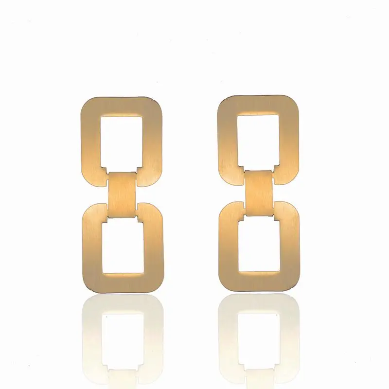 Модные женские серьги из нержавеющей стали большие размеры с отверстиями