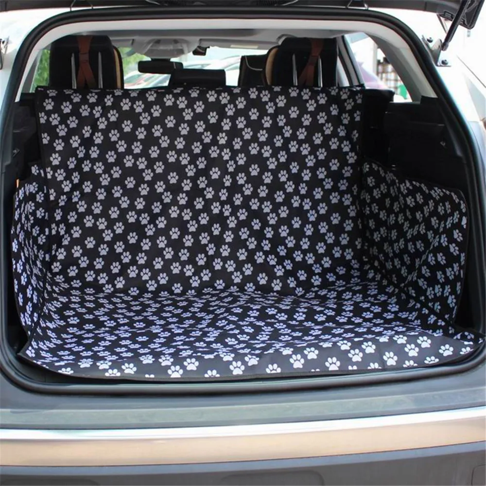 Waterproof Pet carriers Paw pattern Dog Cat Car Rear Back Portable Mat Hammock Cushion Seat Covers Protector | Дом и сад