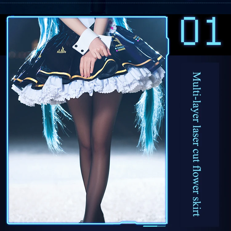 CosplayLove Vocaloid Мику Банни девушка косплей костюм черное платье для женщин Хэллоуин Рождество