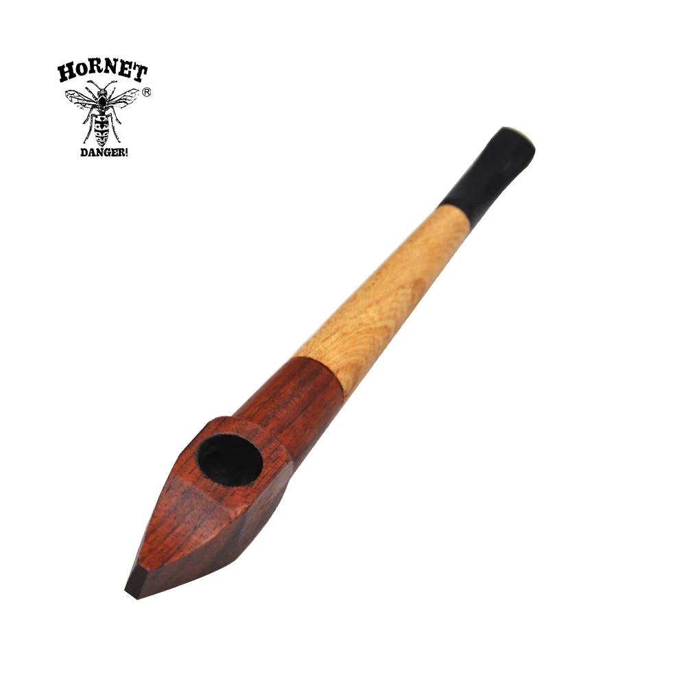 

HORNET Wood Smoking Pipe Natural Classic Wood Pipes For Smoking Herb Double Color Handmade Tobacco Pipe With 101MM Wood Bowl