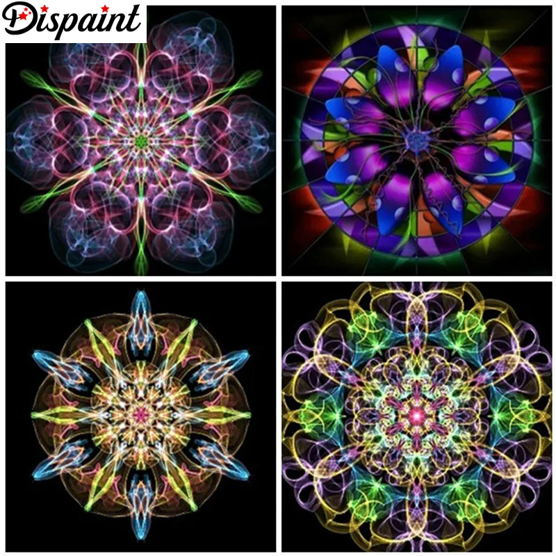 

Dispaint Full Square/Round Drill 5D DIY Diamond Painting "Mandala flower" 3D Embroidery Cross Stitch 5D Home Decor Gift