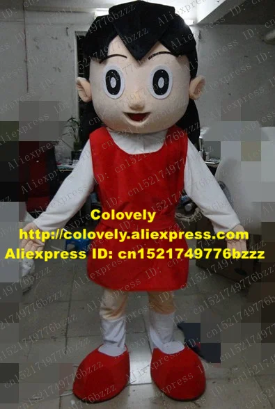 Sweet Red Girl Shizuka Minamoto Mascot Costume Mascotte Lassock Doraemon With White Shirt Skirt Adult No.3625 Free Ship | Тематическая