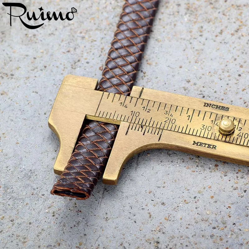 Плетеная веревка RUIMO из натуральной кожи ширина 10*3 мм черная и коричневая для