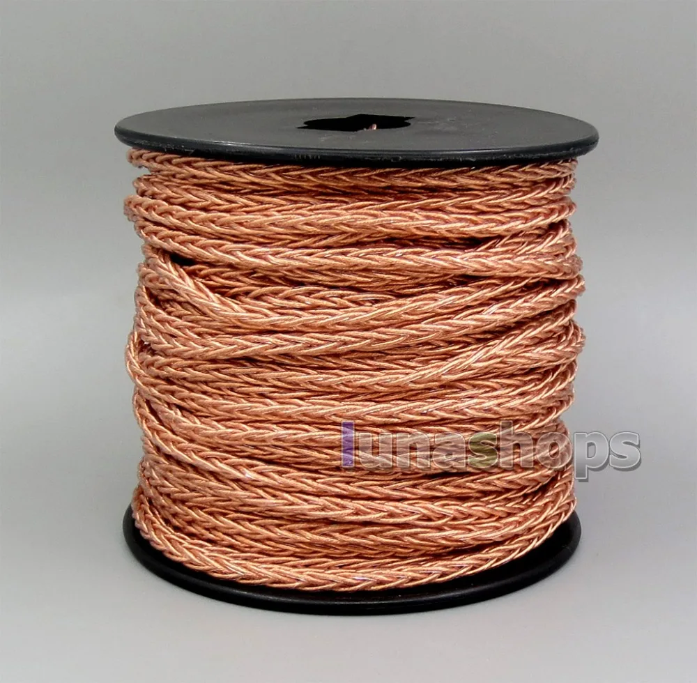 LN006145 медный Litz 8 Core OCC посеребренный провод для наушников Shure Fostex QDC ue 1964