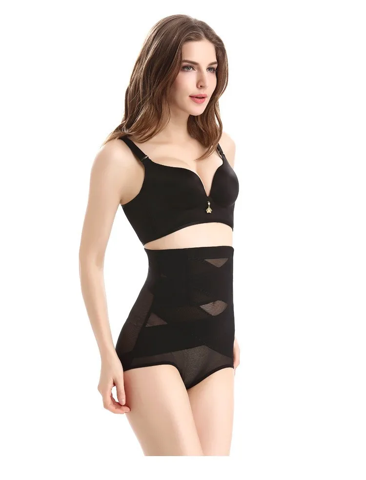 Женские трусики с высокой талией вышивкой Формирователь живота подтяжка бедер