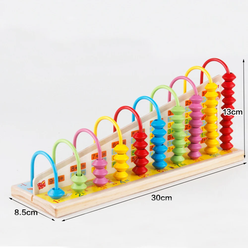 1 шт. деревянные детские математические игрушки Abacus радужные цветные бусины