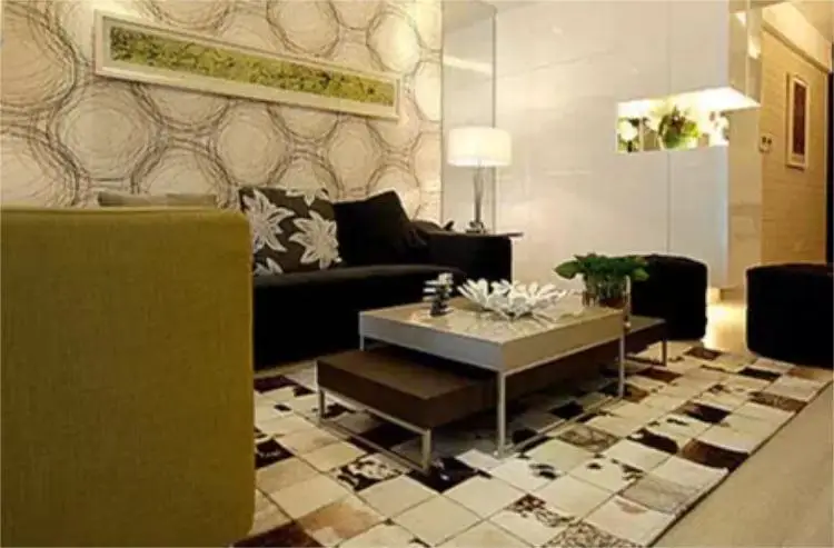 

free transport 1 piece 100% natural cowhide leather bathroom rug set