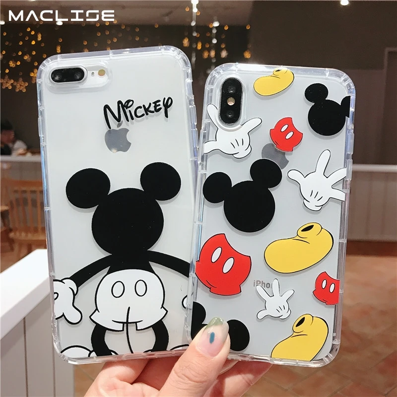 Мультяшный медвежонок пух пиглет Микки Минни Маус чехол для iPhone 6 6s 8X7 XS MAX XR 7 Plus