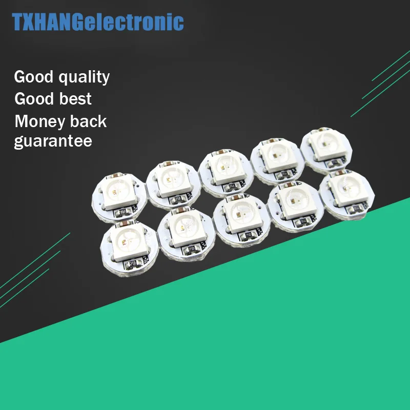 10 шт. LED 5 в SMD 5050 WS2812B WS2811 IC 10x3 мм RGB модуль PCB чип|Интегральные схемы| |