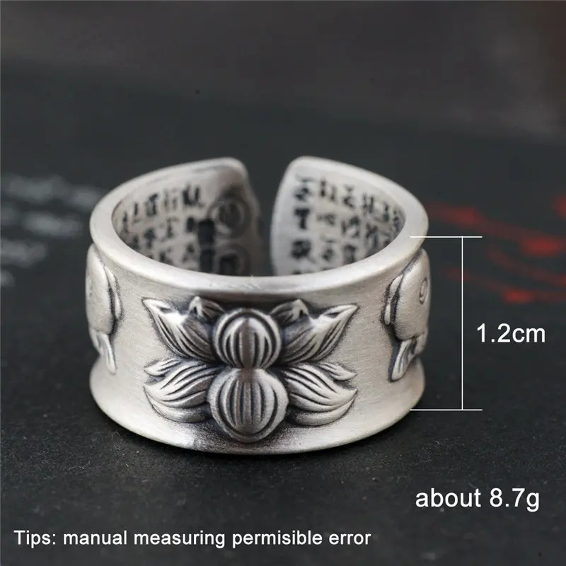 V. YA, тайское серебро, рыба и кольцо с цветком лотоса для женщин и мужчин, оригинальные ювелирные изделия из стерлингового серебра 990 пробы, регулируемый размер