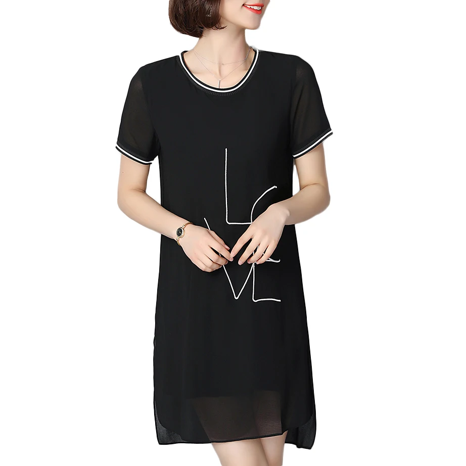 Doornot шифон Femme большой платье новое летнее Для женщин Мода-линии с коротким