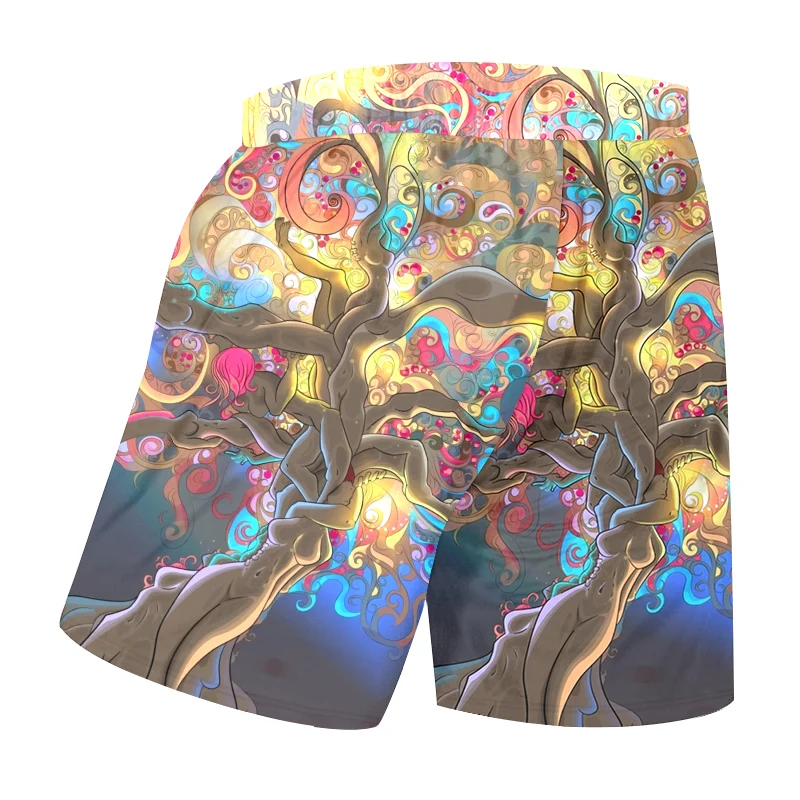 UJWI 2019 горячая Распродажа летние мужские шорты в стиле хип хоп с принтом красочные