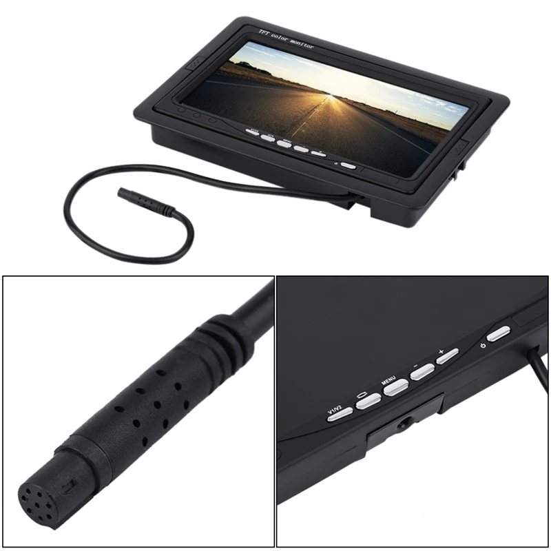 Auto Parts Desktop Display TFT LCD Bracket Monitor 7 Inch Car Monitors Back Screen Preferred Support Multi Language | Автомобили и