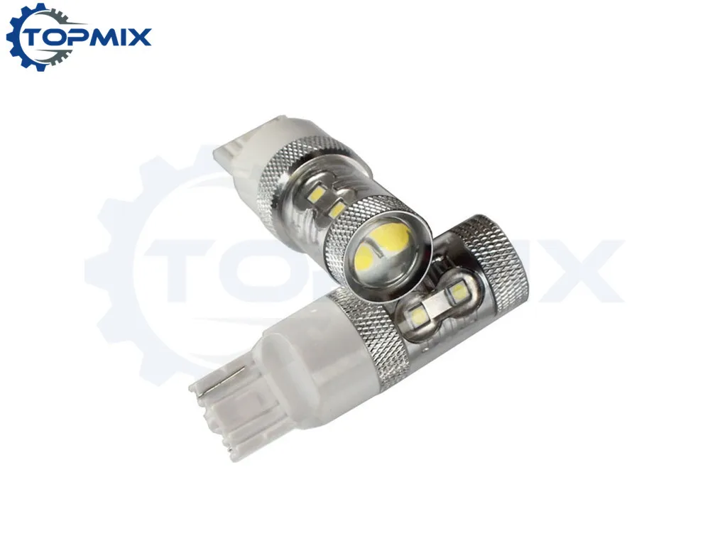 2шт 12 SMD 60W светодиодный Белый T20 7440 W21W WY21W Автомобильный задний фонарь тормозной