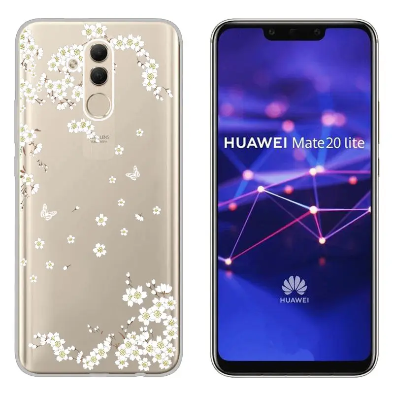 Чехлы с изображением цветов Arvin для Huawei mate 20 lite Мягкая силиконовая задняя крышка