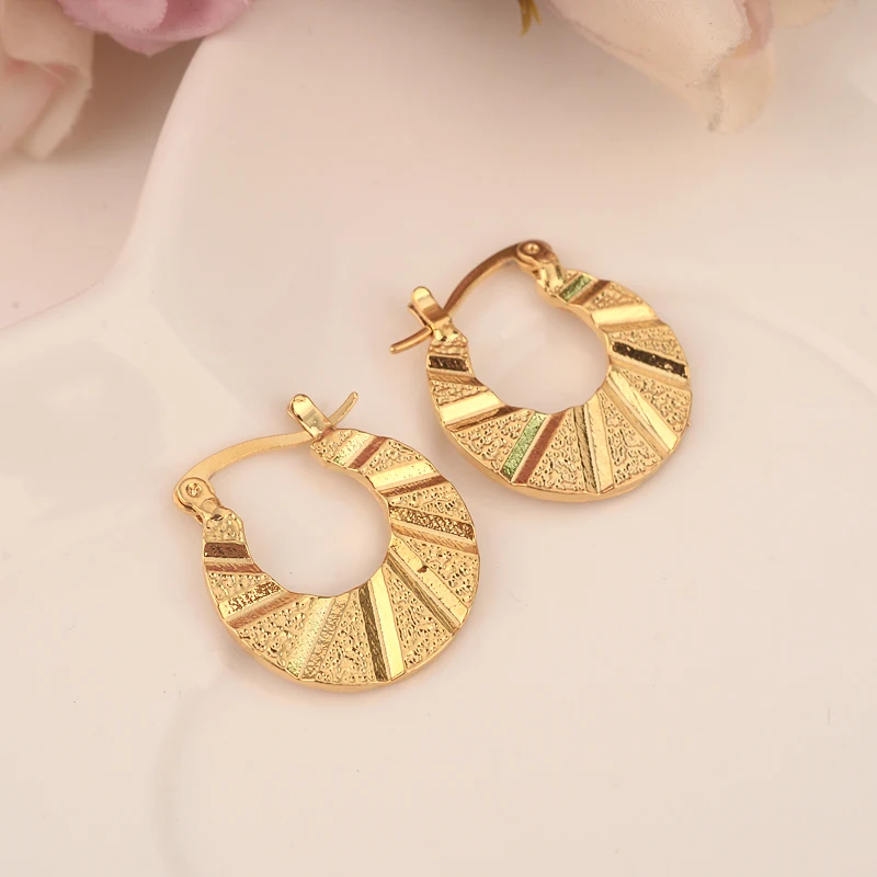 

2pairs Romantic Gold color Fashion Earrings Jewelry Women's Earrings gold filled earring Women Gift
