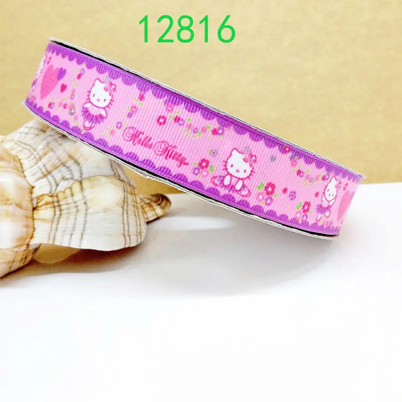 2016 новое прибытие мультфильм цветы печатных grosgrain ленты аксессуары для волос 50