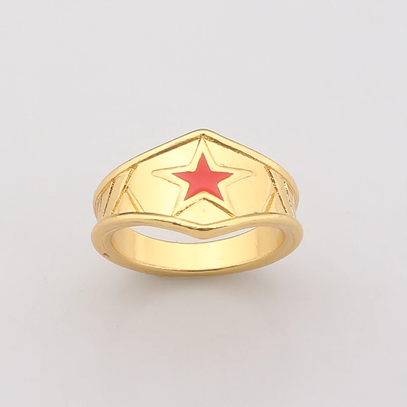 2017 модные мужские и женские кольца с логотипом Wonder Woman W ювелирные изделия золотой