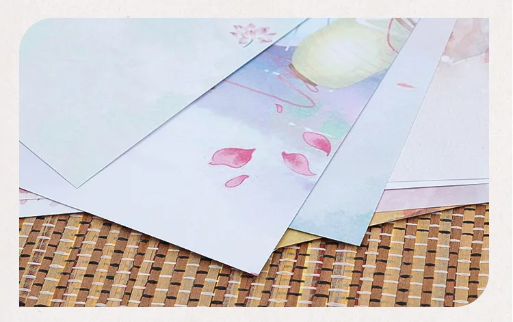 8 шт. канцелярские товары антикварная старинная надпись с надписью в японском стиле вишневый цвет бумага для письма может быть настроена