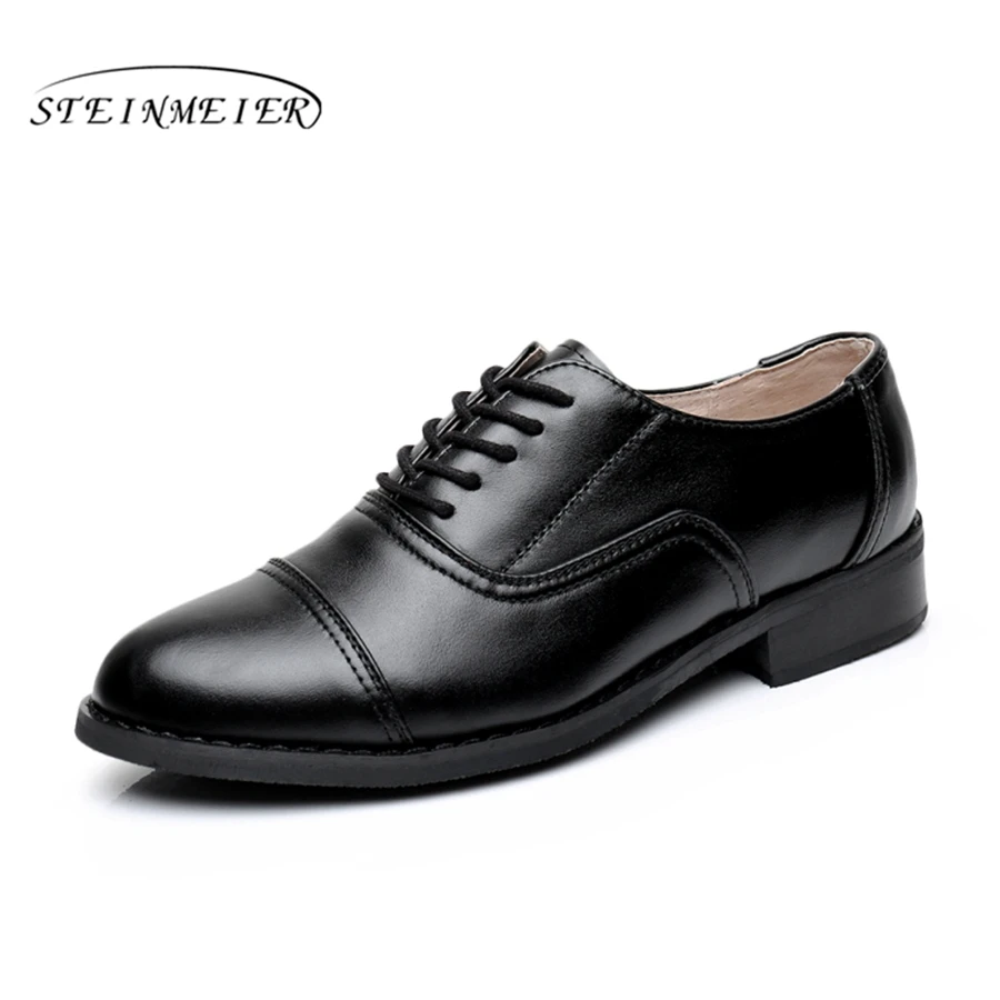 

Genuine leather big woman US 10 designer vintage flats shoes round toe handmade silver 2020 oxford shoes for women with fur