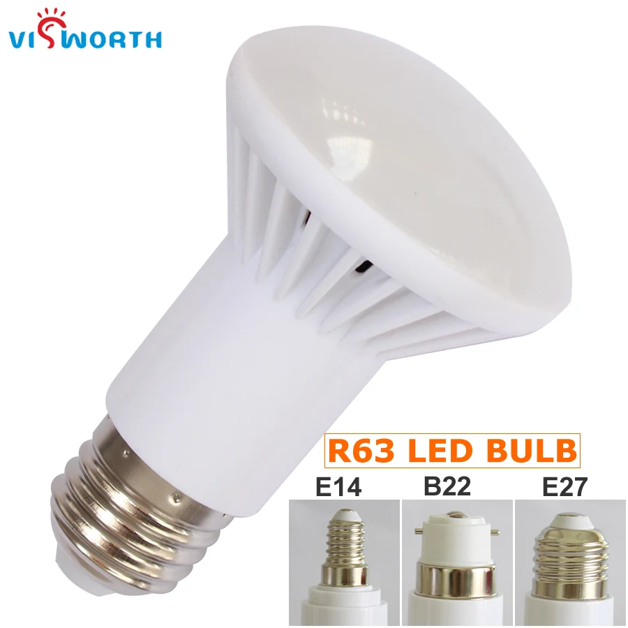 Светодиодная лампа R63 SMD2835 18 светодиодов 5 Вт 7 9 цоколь E27 E14 B22 110 В переменного тока