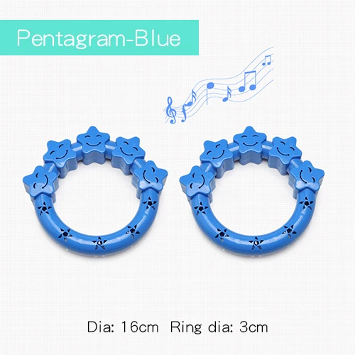 07pentagram Blue Ruizhi Детские звуковые гимнастические кольца для детского сада Утренние упражнения на открытом воздухе спортивные игрушки школьные игры Детские игрушки RZ1056 - Цвет: 07pentagram Blue