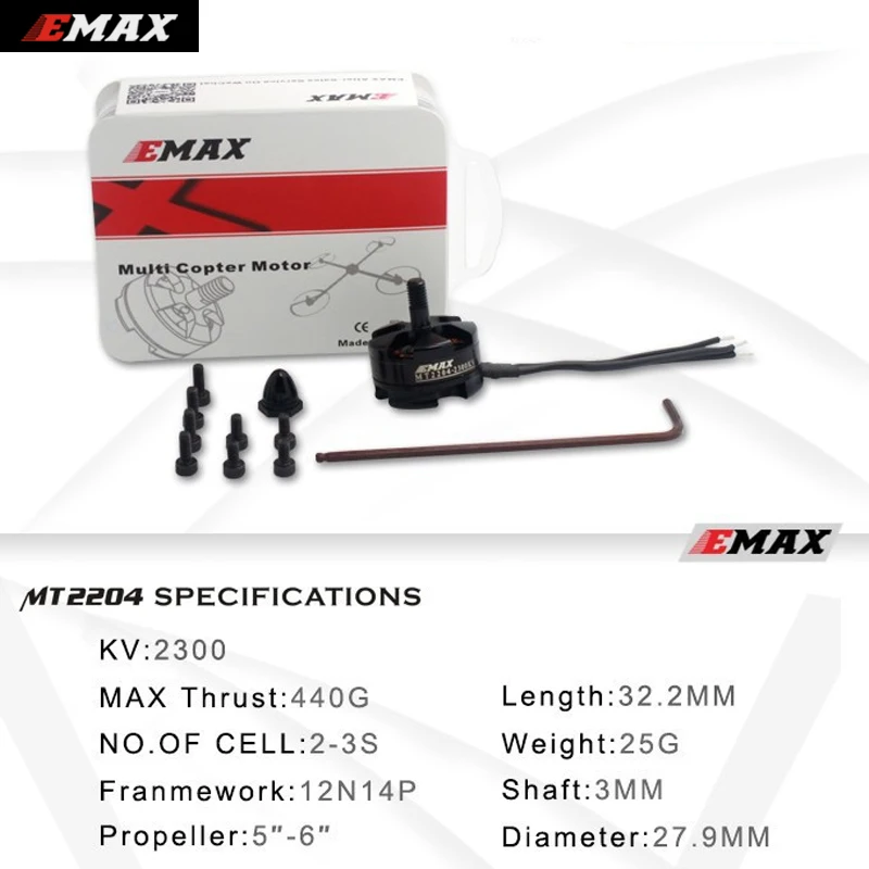 Многоосевой бесщеточный двигатель EMAX MT2204 KV2300 CW или CCW для QAV250 FPV 1 шт. | Игрушки и