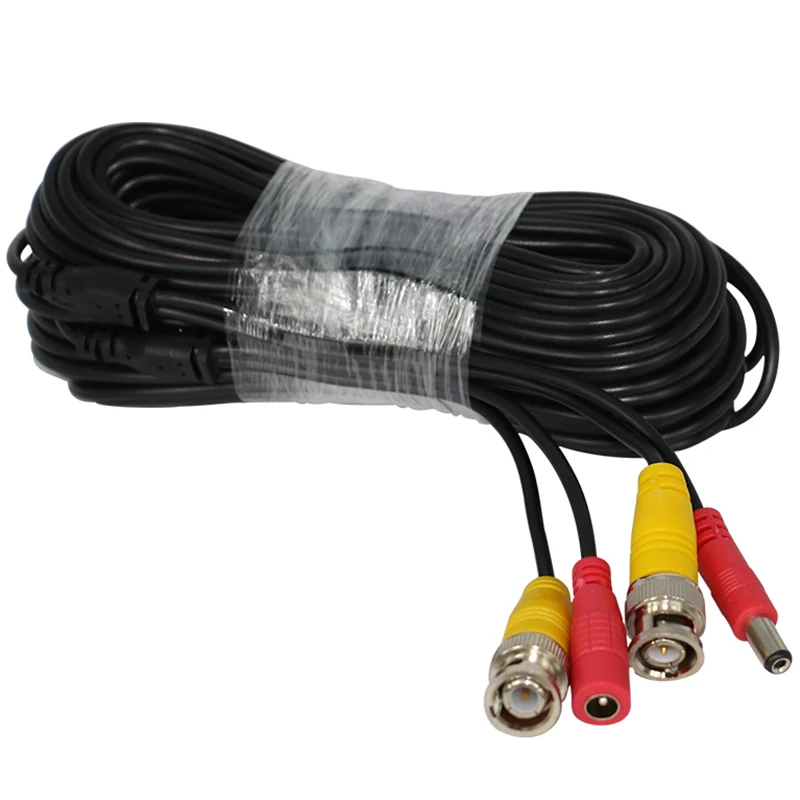 BNC Video Power Siamese Combo Cable 65 inch 18 M for Analog AHD CVI CCTV Surveillance Camera DVR Kit | Безопасность и защита