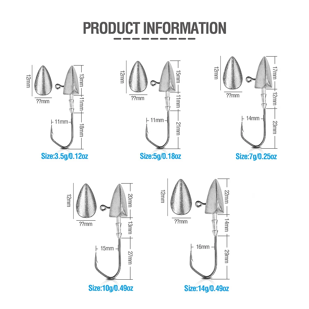 DONQL 20 шт./компл. Lead Jig Head рыболовный крючок колючий Карп удочка 3,5g 5g 7g 10g 14g для Мягкая приманка в виде червей рыболовный крючок рыболовные снасти