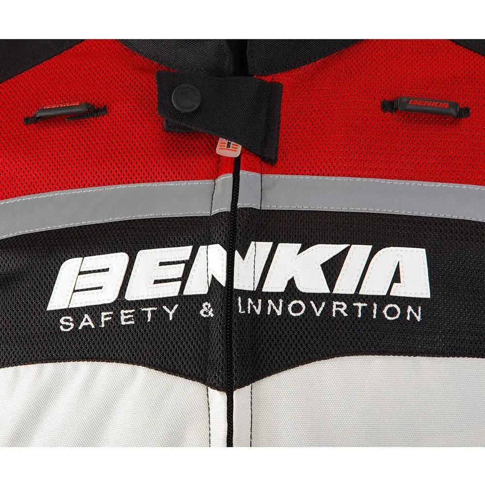 BENKIA JW61 мотоциклетная куртка, Мужская гоночная одежда, летняя сетчатая мотоциклетная куртка, дышащая мотоциклетная одежда, одежда с защитой от падения