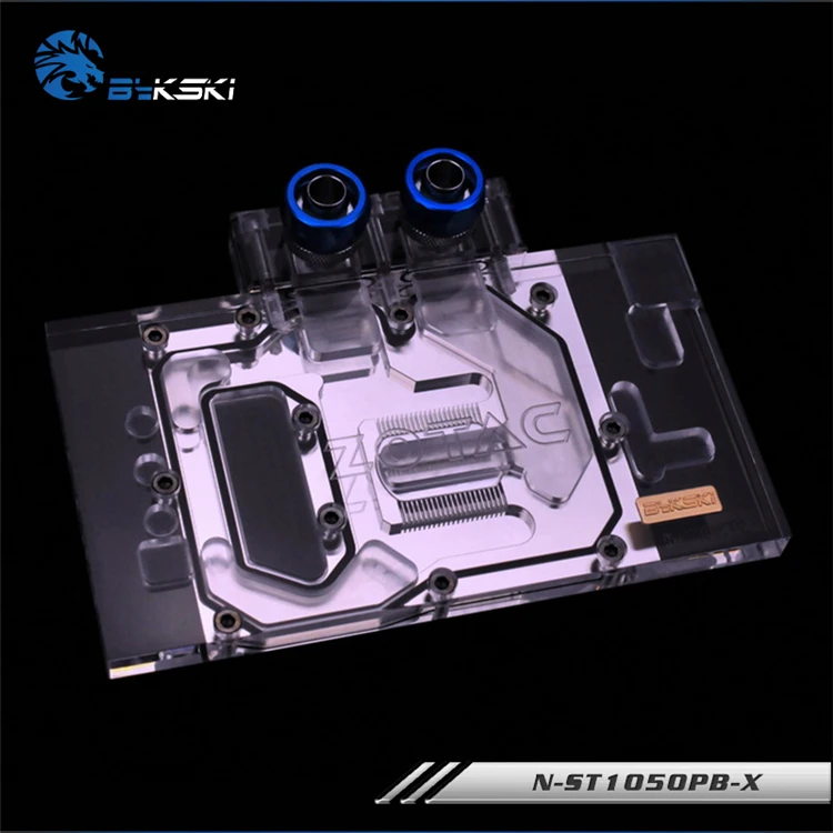 Bykski полный Чехол водоблок для видеокарт ZOTAC GeForce GTX 1050-2GD5. П/П: N-ST1050PB-X | Компьютеры и