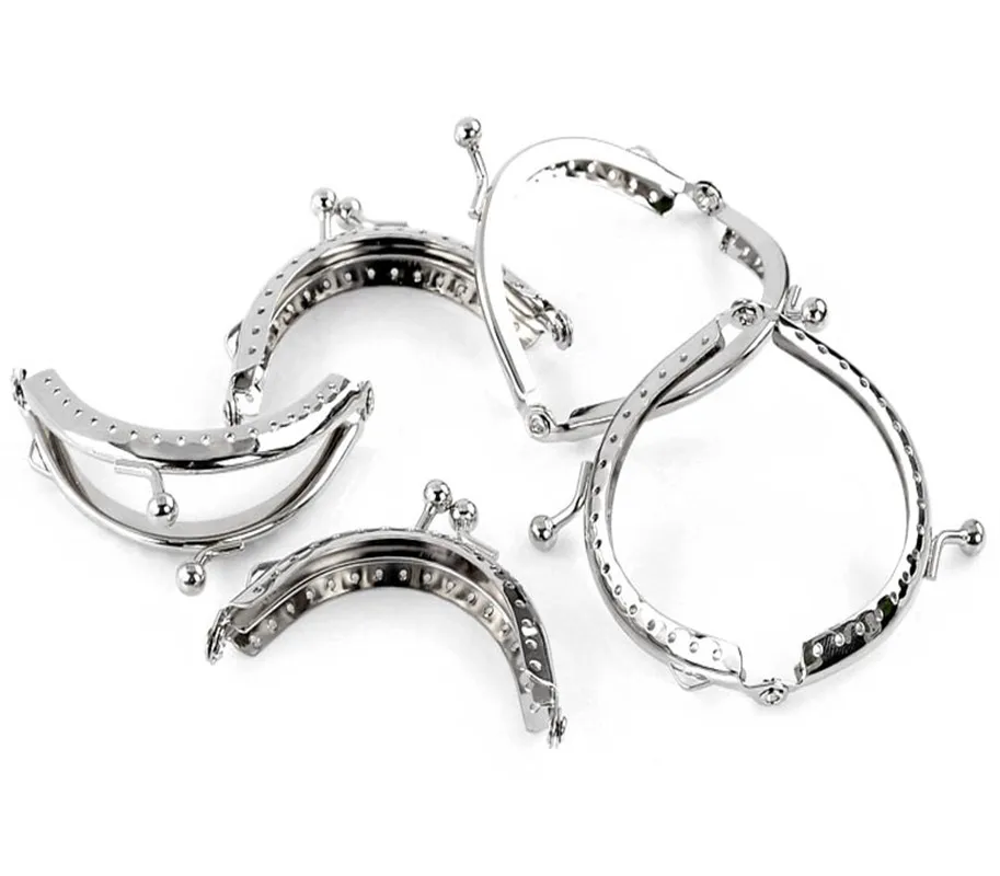 PACGOTH сплав на железной основе Kiss застежка кошелек с замком рамка Arch серебряный