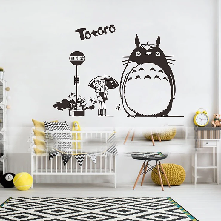 Хаяо Миядзаки Тоторо Ручная роспись анимация дом благословение ТВ фон наклейки