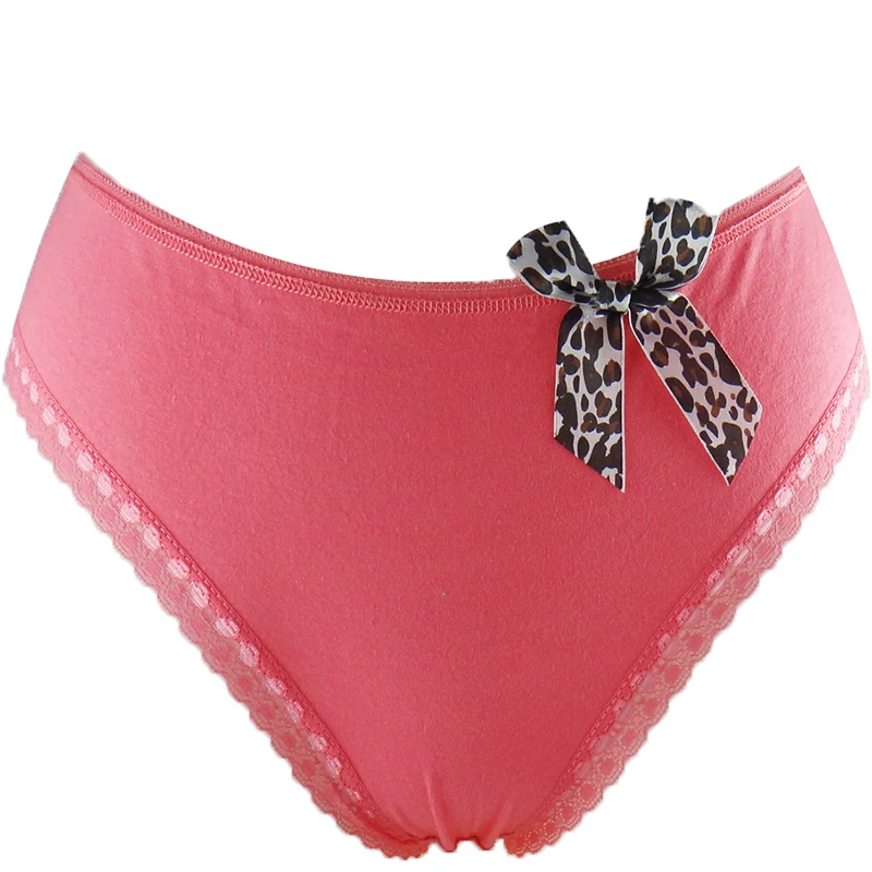 Набор из 4 хлопковых трусиков с низкой посадкой и бантиком женские трусики