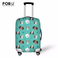forudesigns bulldog floral printed elastic luggage protective dust cover suitcase cover durable organizer travel accessories