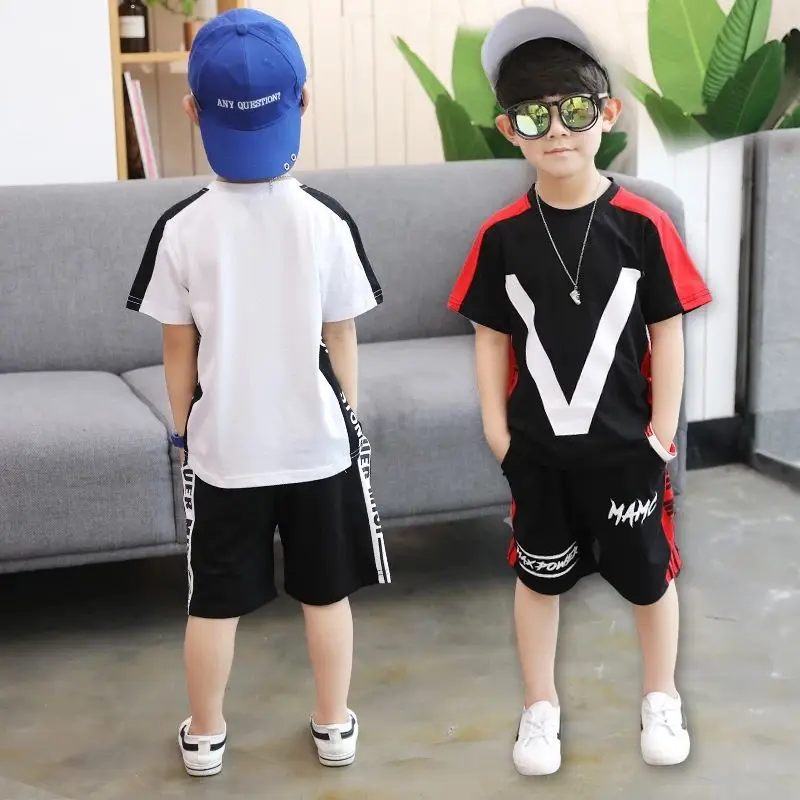 Kids Clothes Tracksuit Suit For Boys Clothing Sets 2019 Summer 2pcs Outfit Children 3 4 5 6 7 8 9 10 Year | Детская одежда и обувь