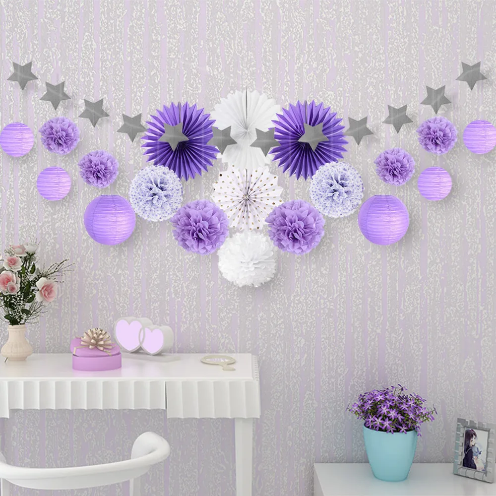 20 шт. розовый комплект украшений для вечеринки круглая гирлянда в горошек