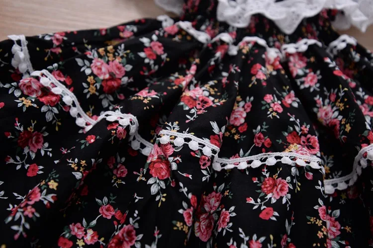 Lovely Girls Baby Floral Hollow Out Ruffles Vintage Toddler Clothes Shoulderless Ins Sweet Kids Summer Party Princess Dress | Детская