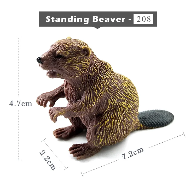 Моделирование леса диких животных модель один кусок Барсук Росомаха Anteater Beaver Bear фигурка ПВХ игрушка фигурка подарок для детей