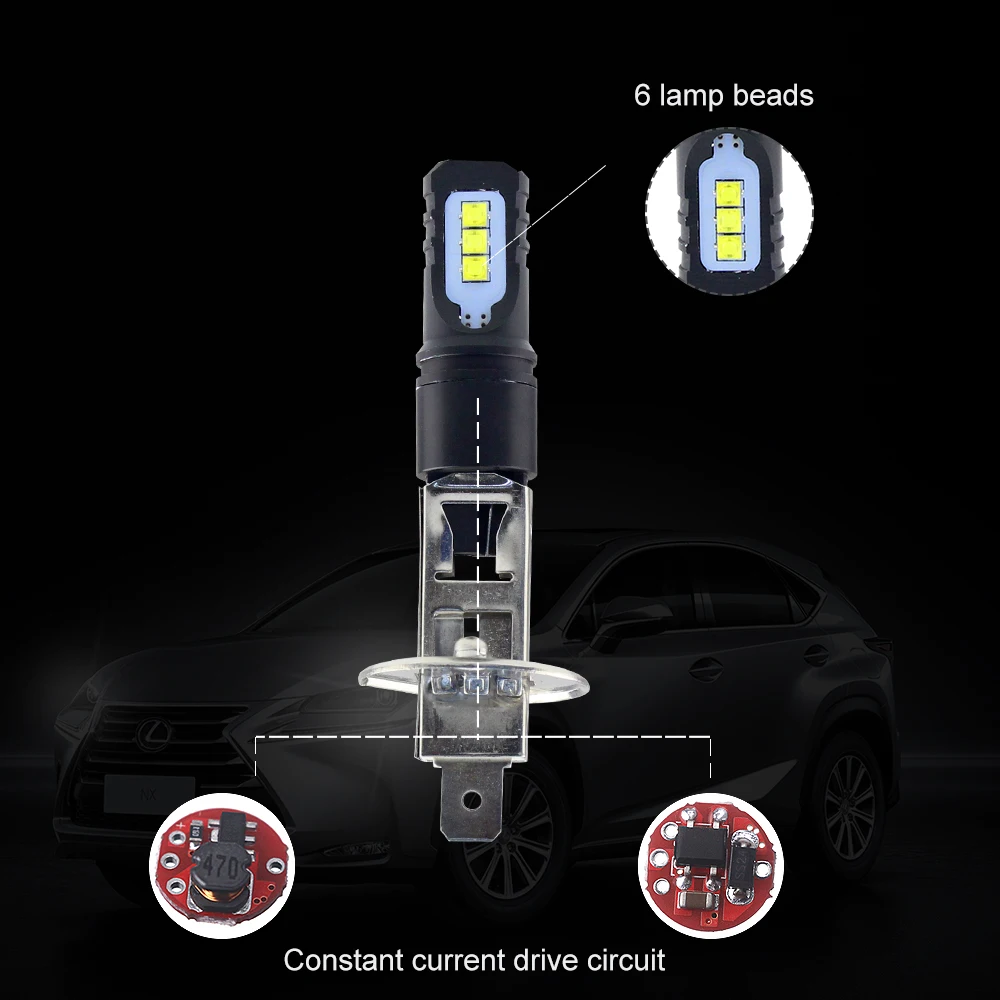 DXZ 1X лампочка h1 12V для автомобиля авто светодиодные противотуманные фары Дневные